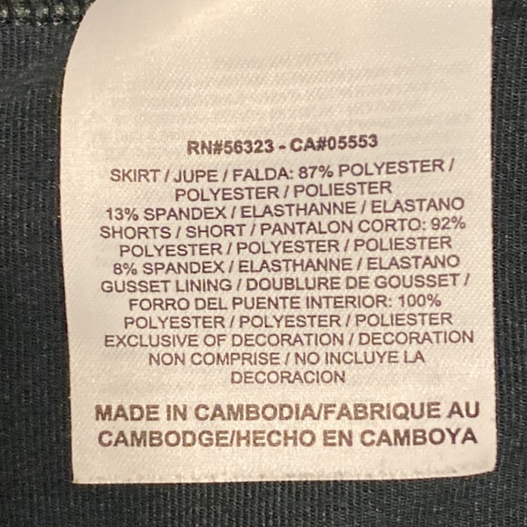 NIKE Tennis skirt size Large in black with gray trim. Built in shorts EUC - Picture 7 of 9